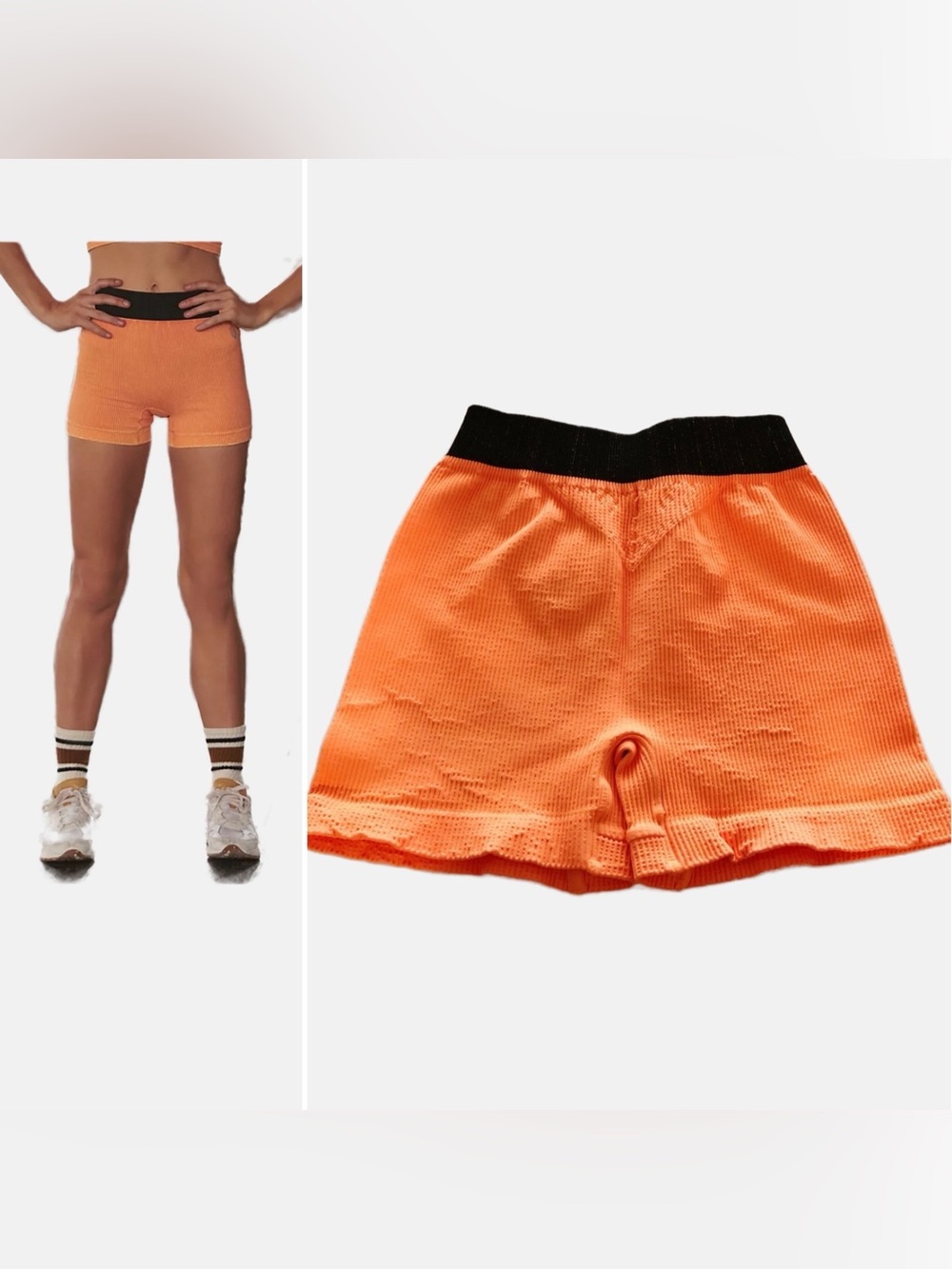 NWT FREE PEOPLE Seamless Short in Peach Horizon Size Med/Large